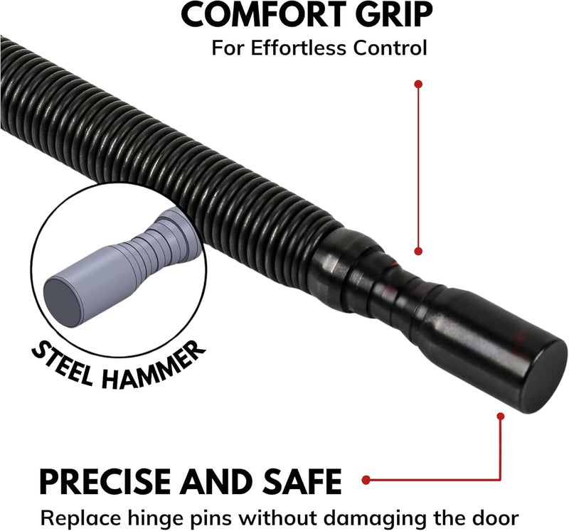 HIT Tool Door Hinge Pin Removal Tool – Spring-Driven Hinge Pin Punch & Steel-Faced Hammer – Compact, Hammerless Tool for Easy Pin Removal & Installation – Made in The USA - Image 3